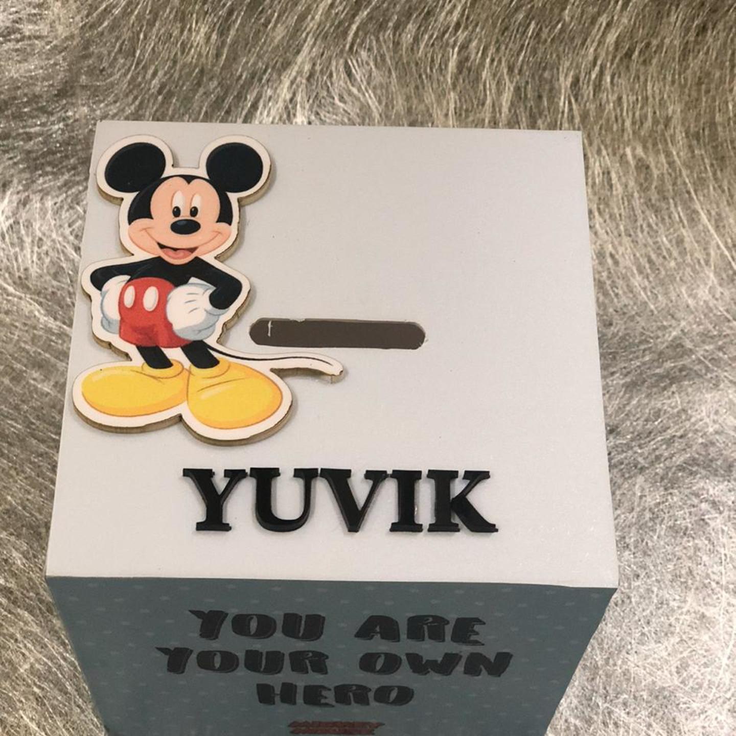 Personalised Piggy Bank - Mickey