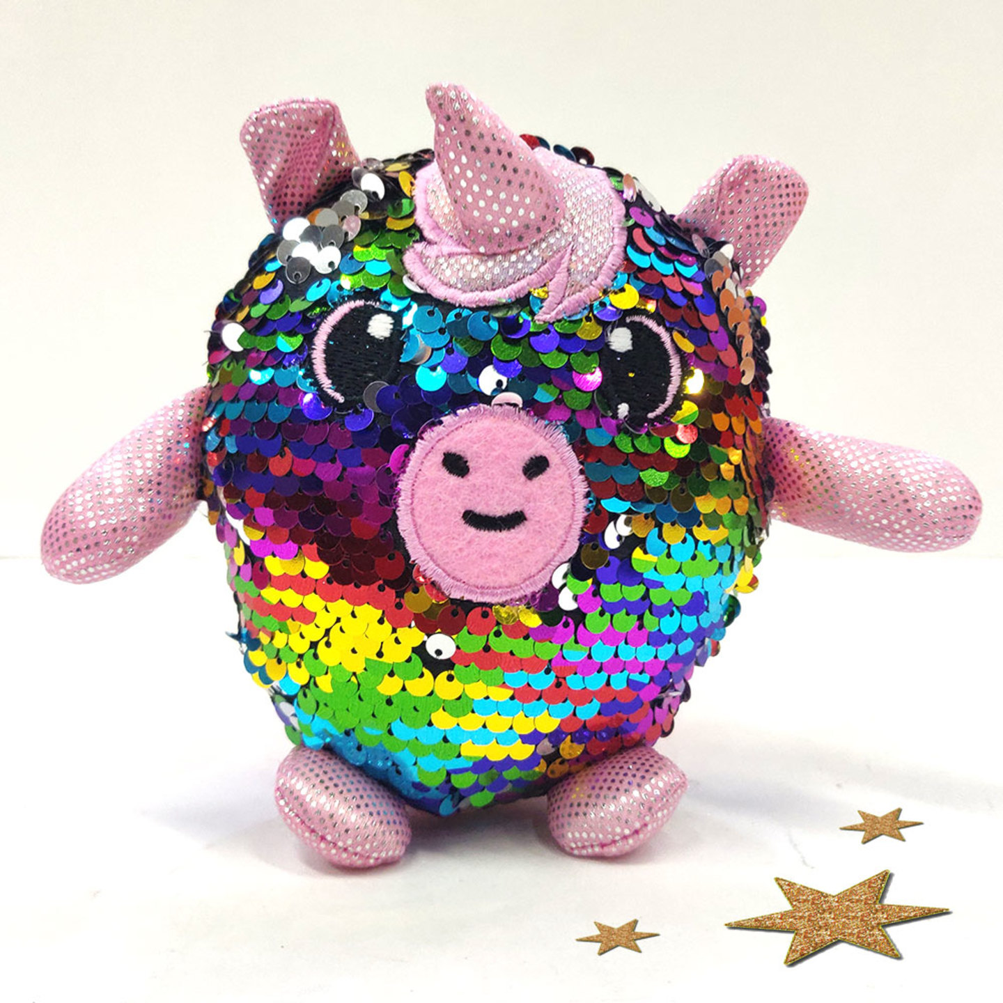 sequin cuddly toy