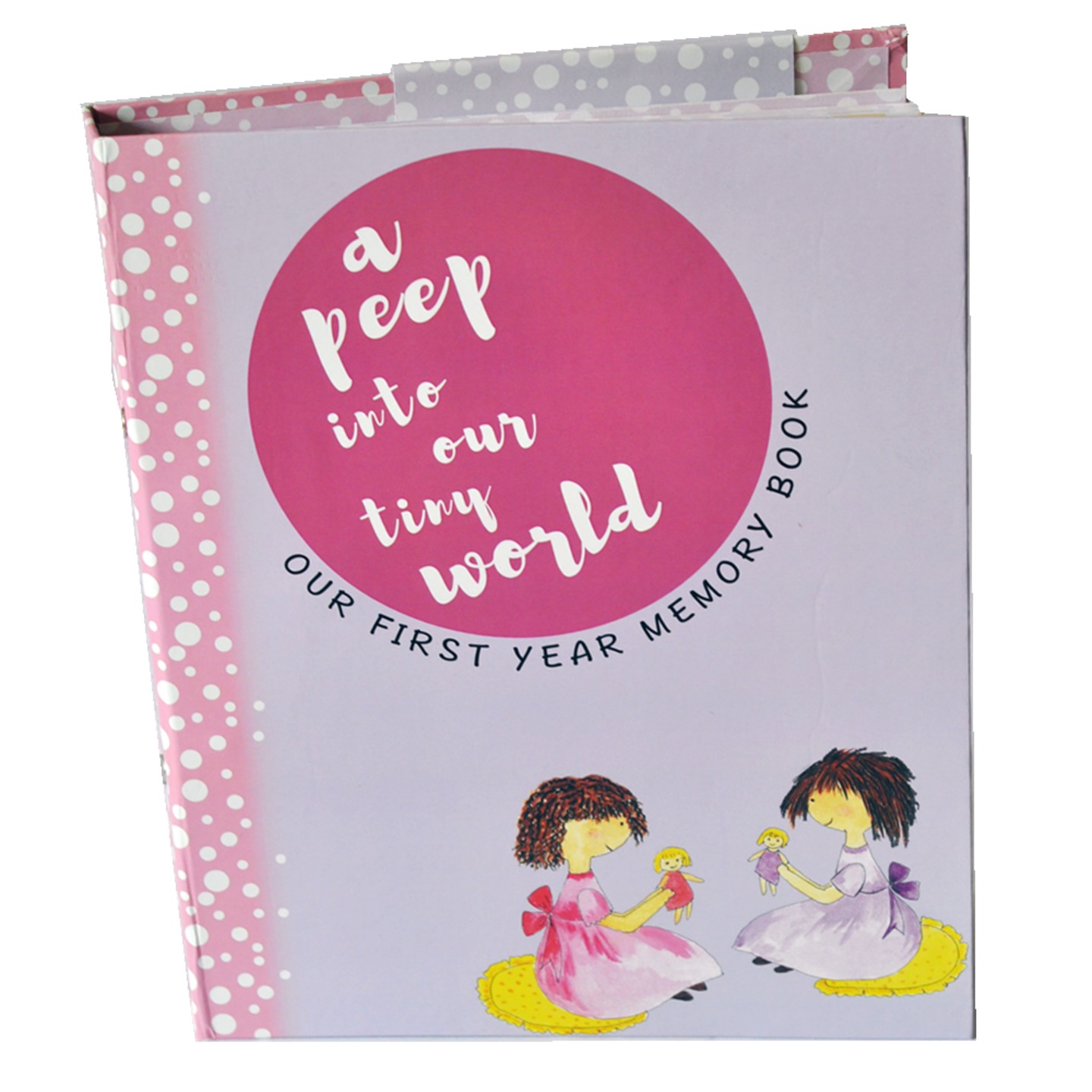 First Year Memory Book For Twins - Two girls Theme