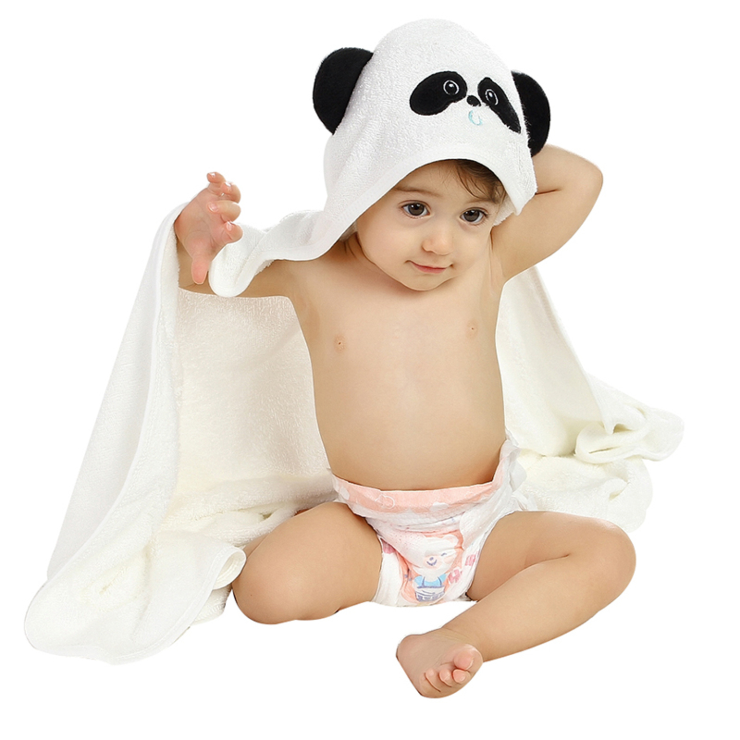 Organic Bamboo Hooded Towel - Panda