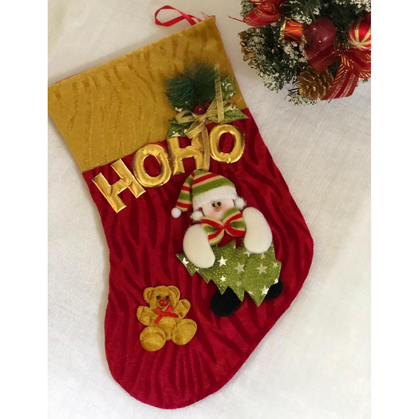 Personalised Stockings - Snowman with a Cap