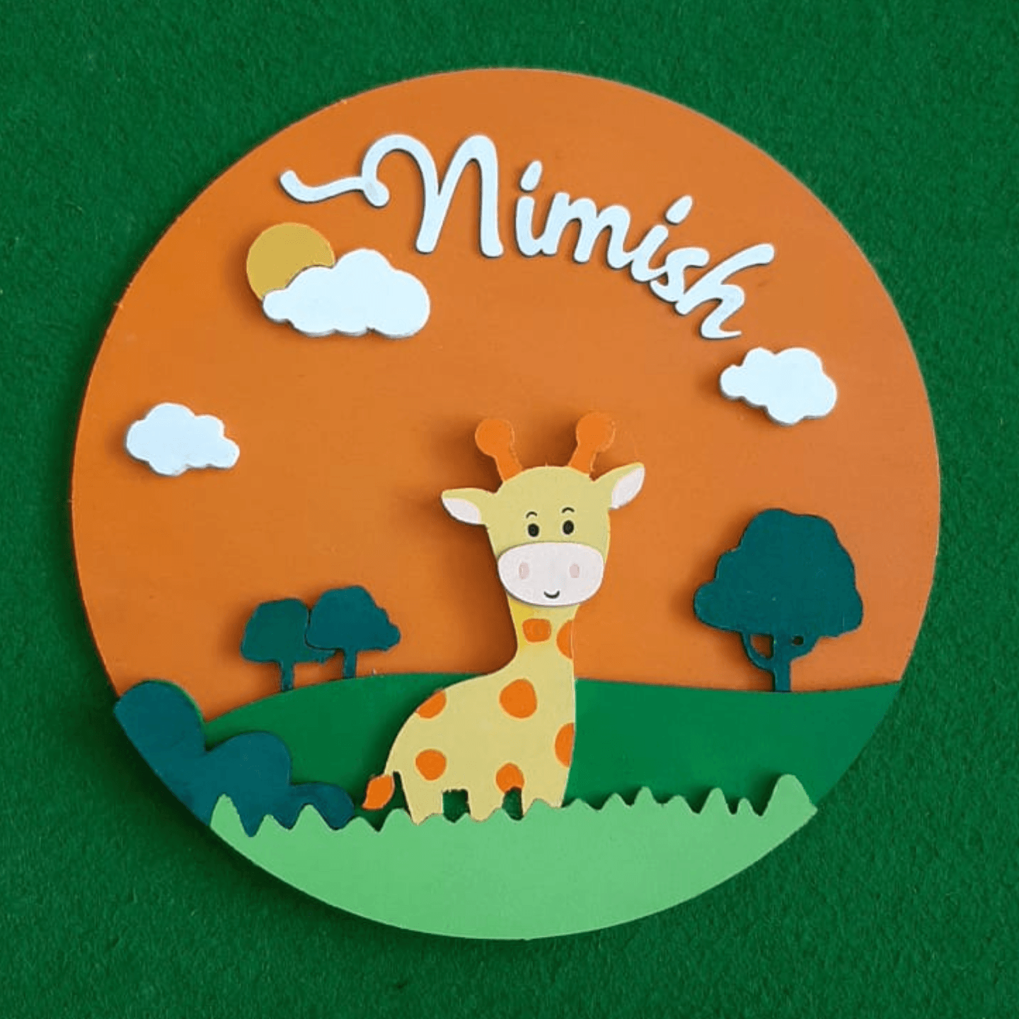 Personalised Name Plaque - Little Giraffe 
