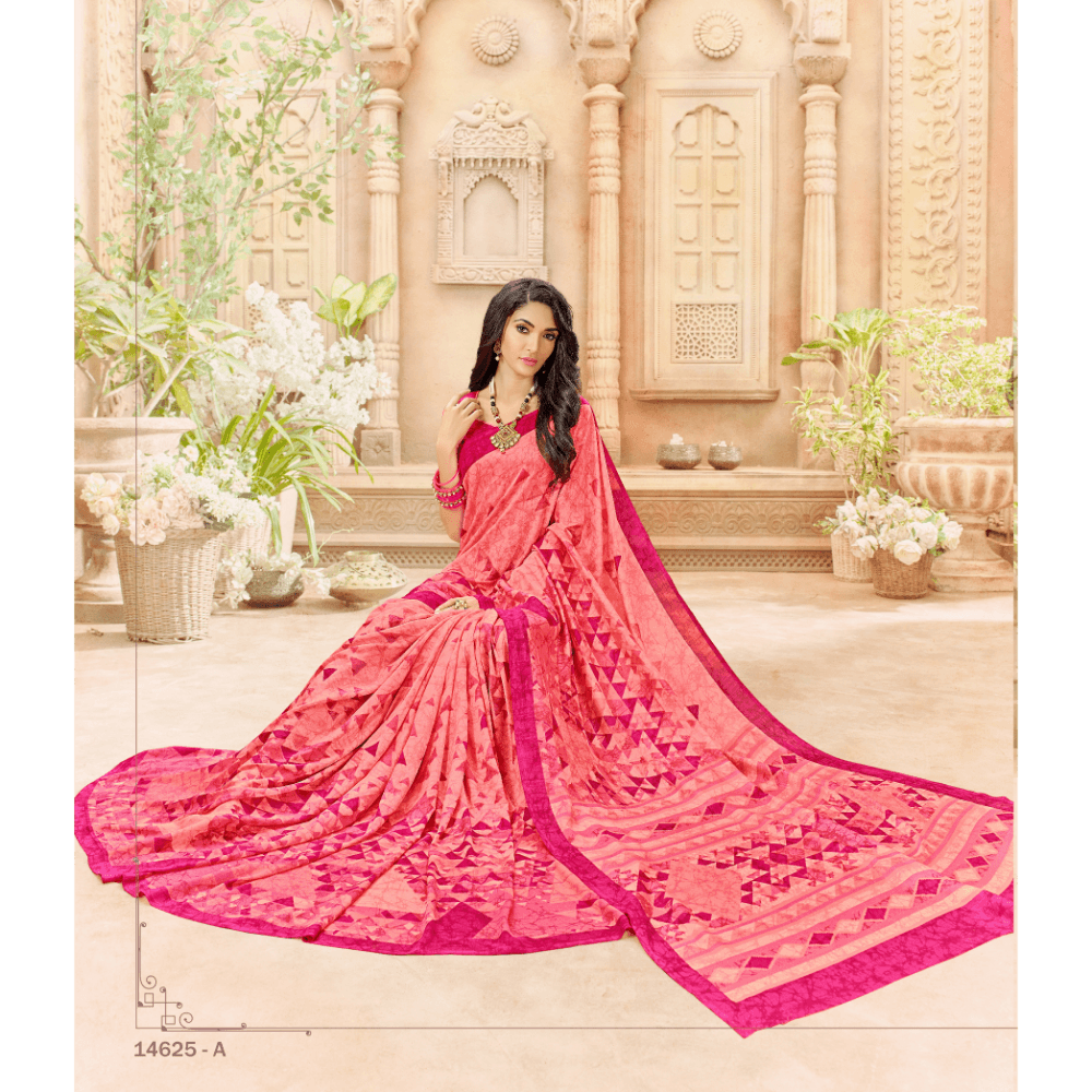 Beautiful Printed Rayon Silk Sarees 