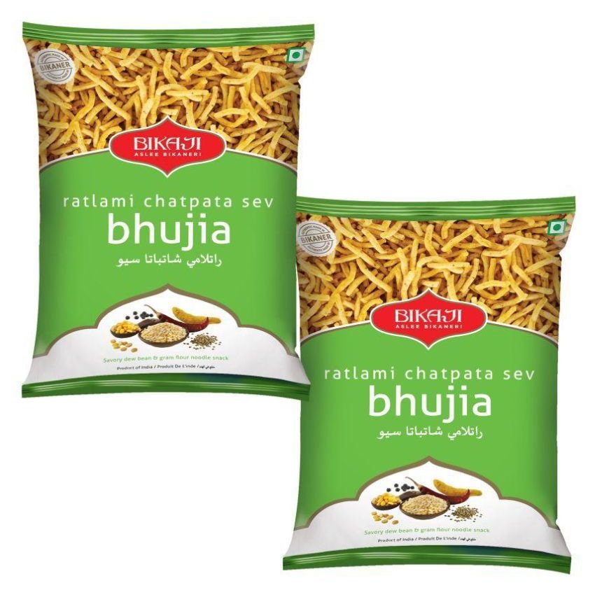 Bikaji Foods Ratlami Chatpata Sev (Pack of 2 x 400gms)