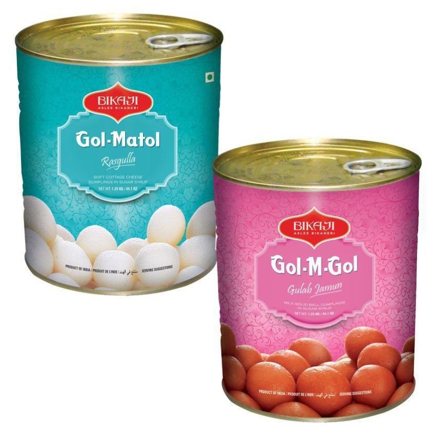 Bikaji Foods Rasgulla 1.25Kg and Gulab Jamun 1.25Kg Combo