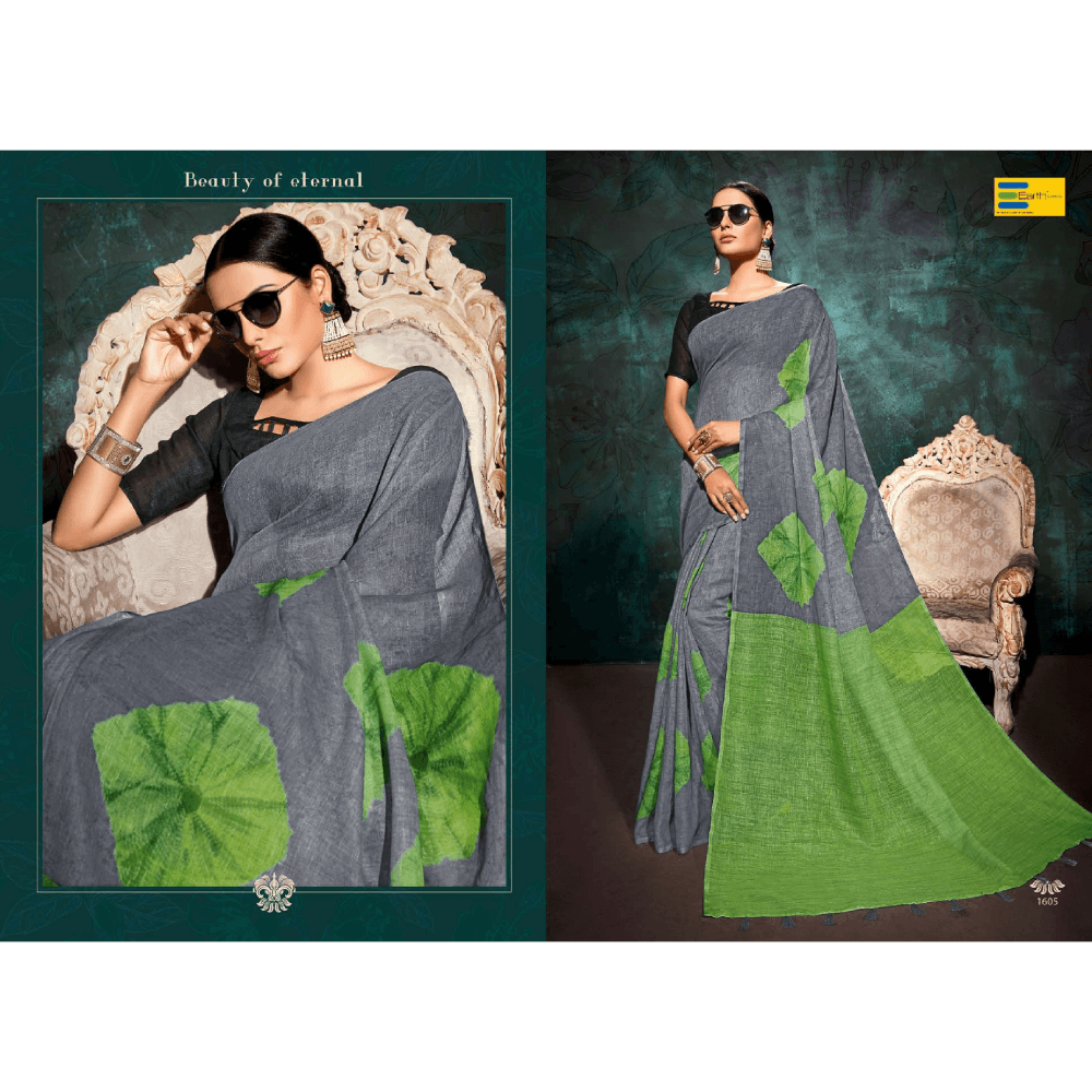 Beautiful Printed Khadi Fabric Sarees  