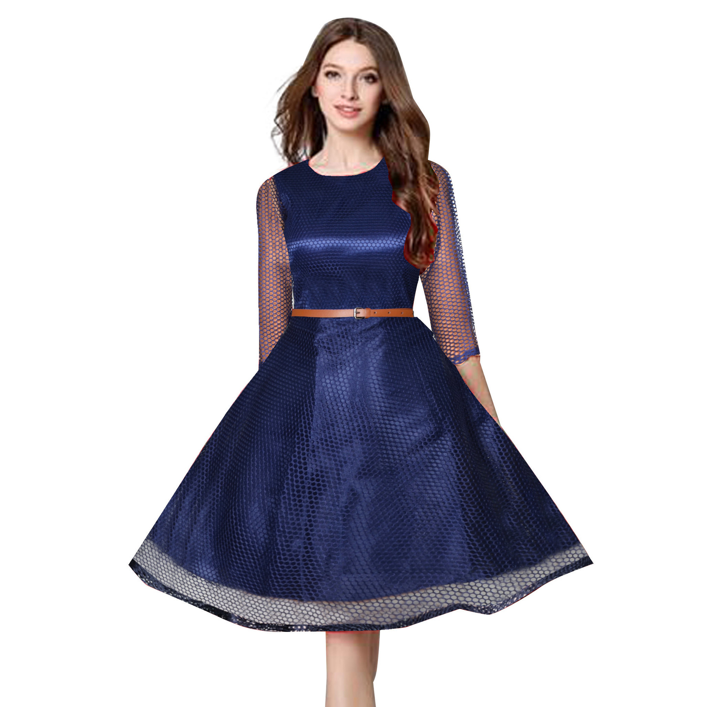 Kartiklifestyle Designer Western  Dress Fabric Lace, Inner- Premium Japan Satin Stitched Kurtis.