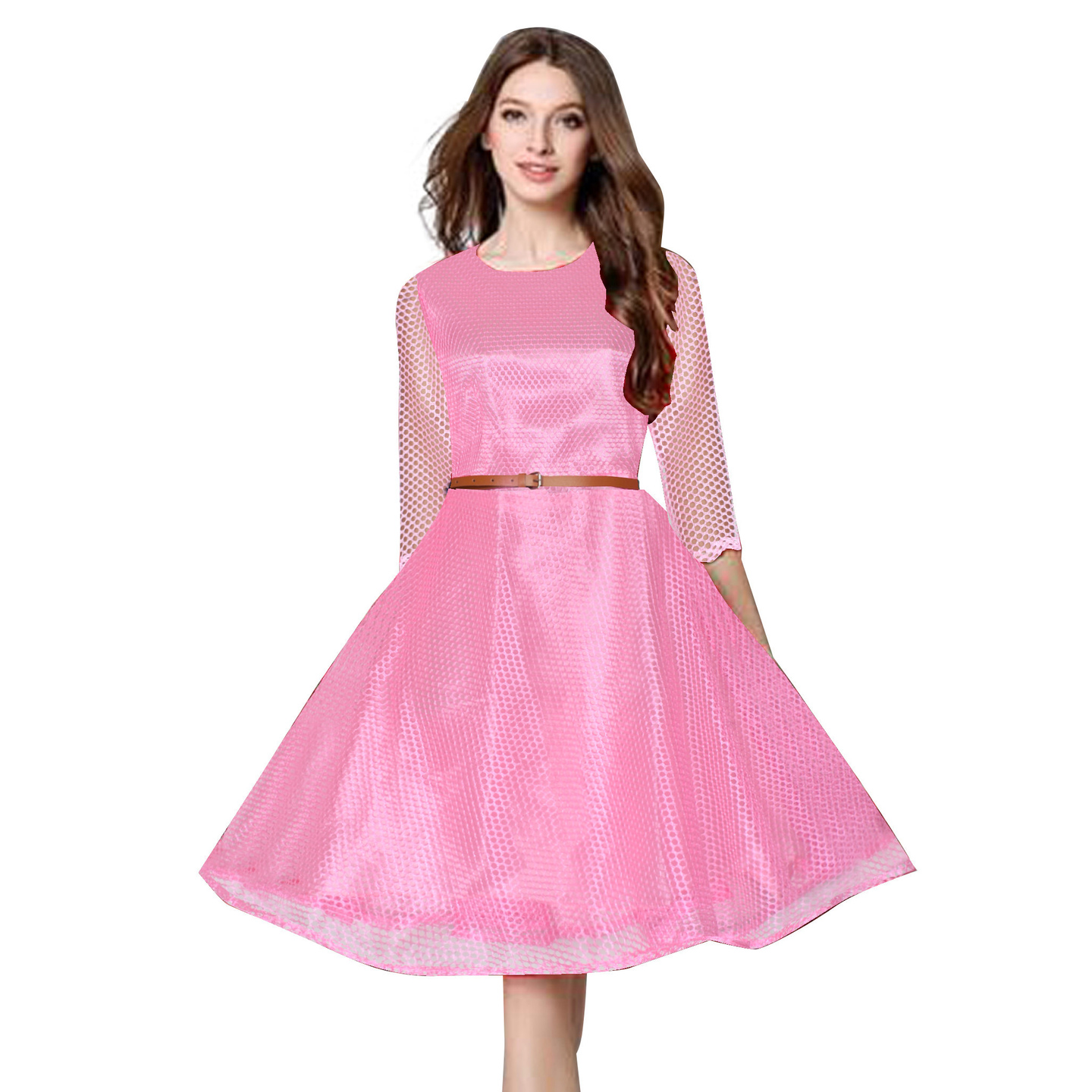 Kartiklifestyle Designer Western  Dress Fabric Lace, Inner- Premium Japan Satin Stitched Kurtis.