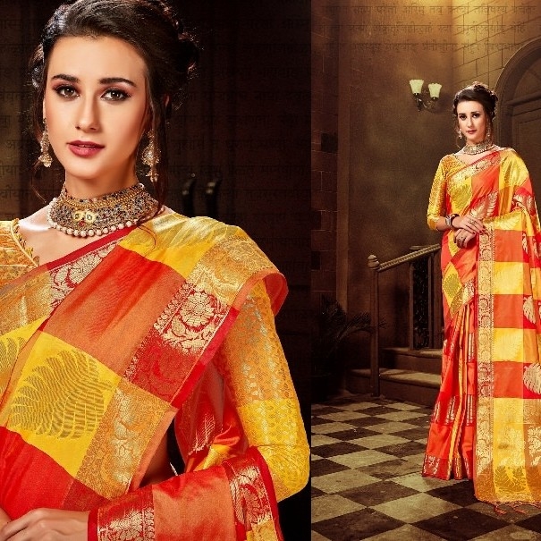 Beautiful Heavy Traditional , Ethnic Looking Art Silk Sarees  With Zari Thread Work