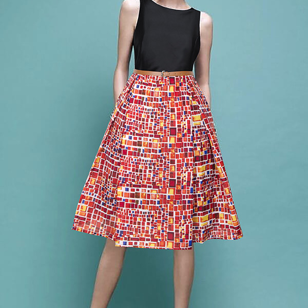 Kartiklifestyle Designer Western  Dress Fabric Taffeta Silk and Blended Cotton, Inner - Heavy American Crepe Stitched Kurtis.