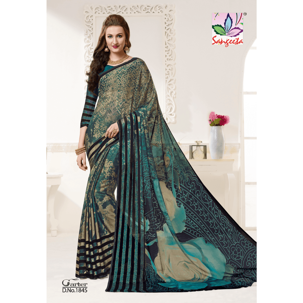 Chiffon Zari Pattern Sarees 