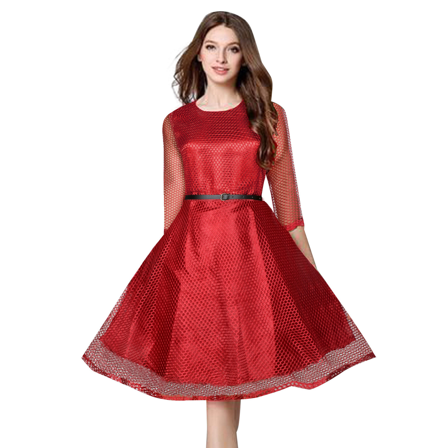 Kartiklifestyle Designer Western  Dress Fabric Lace, Inner- Premium Japan Satin Stitched Kurtis.