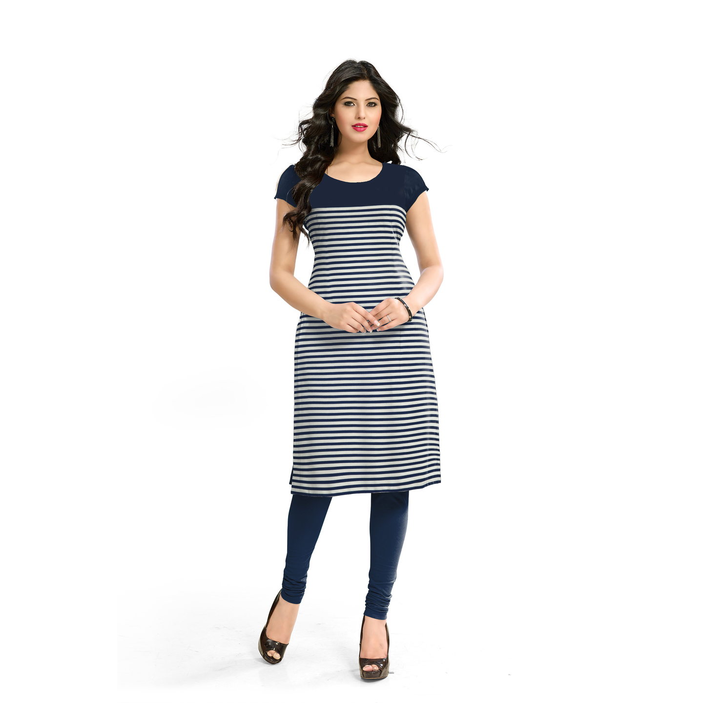 Kartiklifestyle Designer Kurti Fabric Heavy American Crepe Stitched Kurtis.