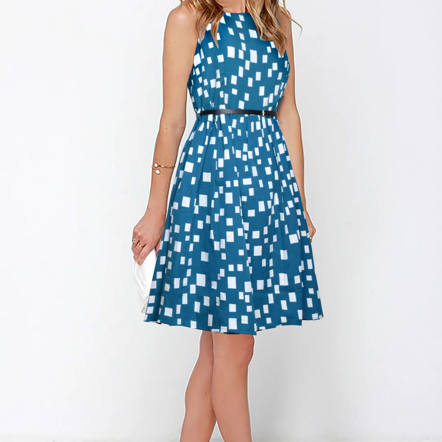 Kartiklifestyle Designer Western  Dress Fabric American Crepe Stitched Kurtis.