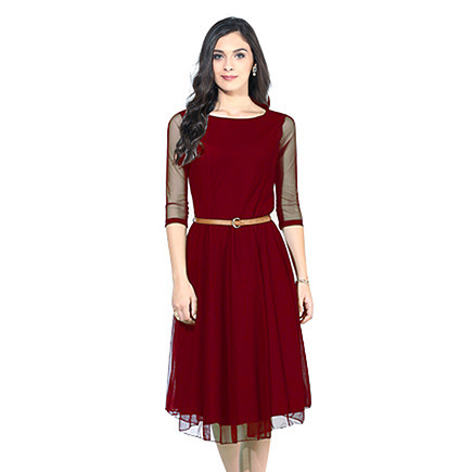 Kartiklifestyle Designer Western  Dress Fabric Soft Net, Inner-Heavy American Crepe Stitched Kurtis.