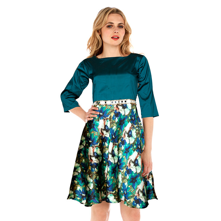 Kartiklifestyle Designer Western  Dress Fabric Taffeta Silk and Premium Japan Satin Stitched Kurtis.