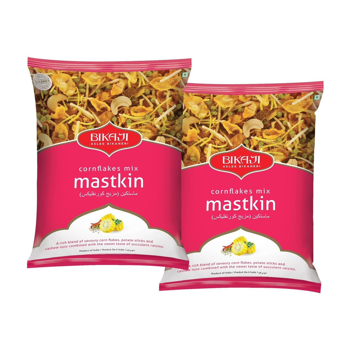 Bikaji Foods Mastkin Corn Flakes Mixture (Pack of 2 x 350gm)