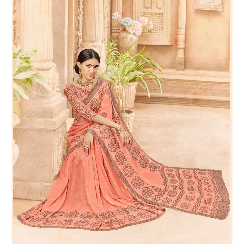 Beautiful Printed Rayon Silk Sarees 