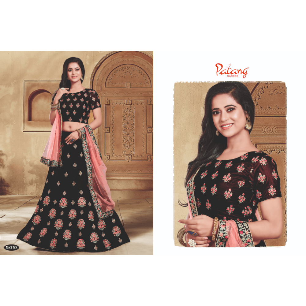 Designer Velvet Heavy Embroidered Indian Bride Wedding Collection Party Wear Lehengas