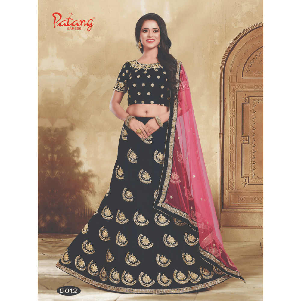 Designer Velvet Heavy Embroidered Indian Bride Wedding Collection Party Wear Lehengas