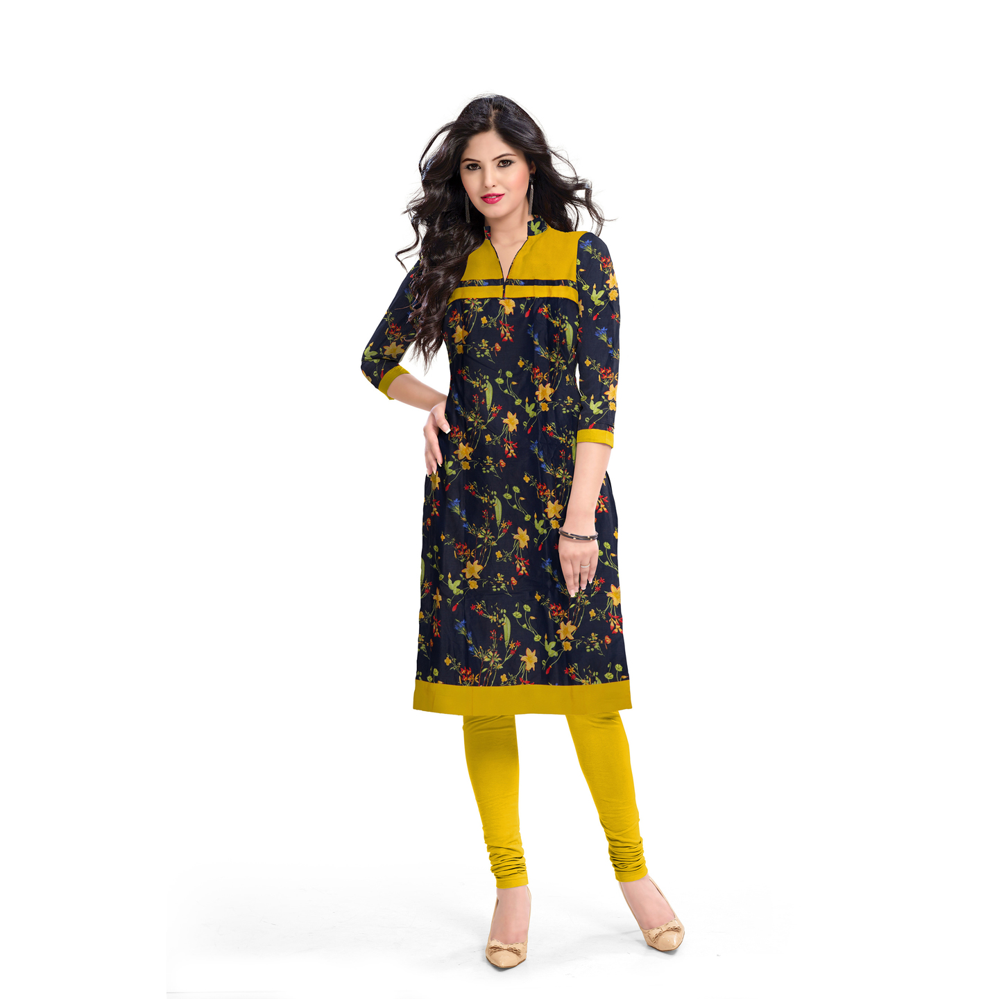 Kartiklifestyle Designer Kurti Fabric Blended Cotton Stitched Kurtis.