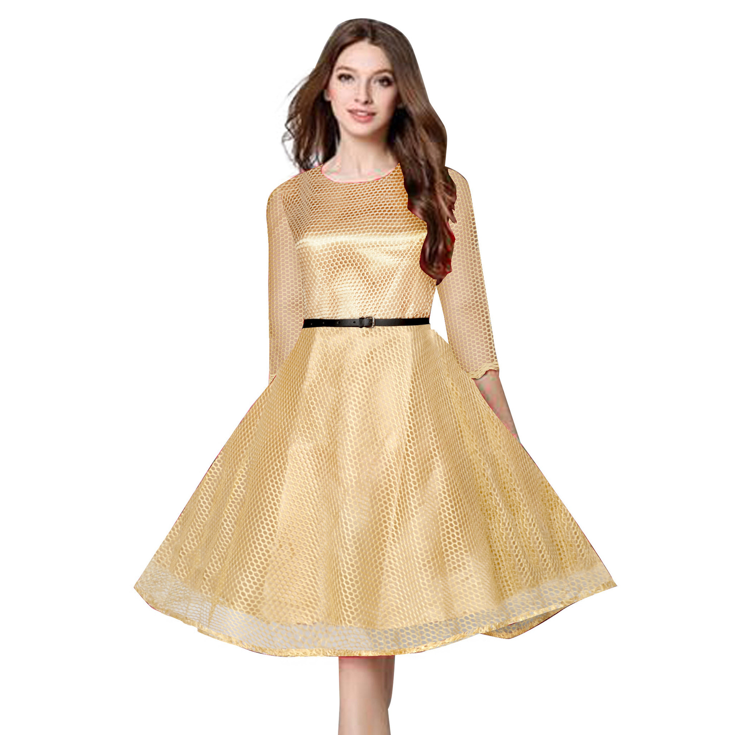 Kartiklifestyle Designer Western  Dress Fabric Lace, Inner- Premium Japan Satin Stitched Kurtis.