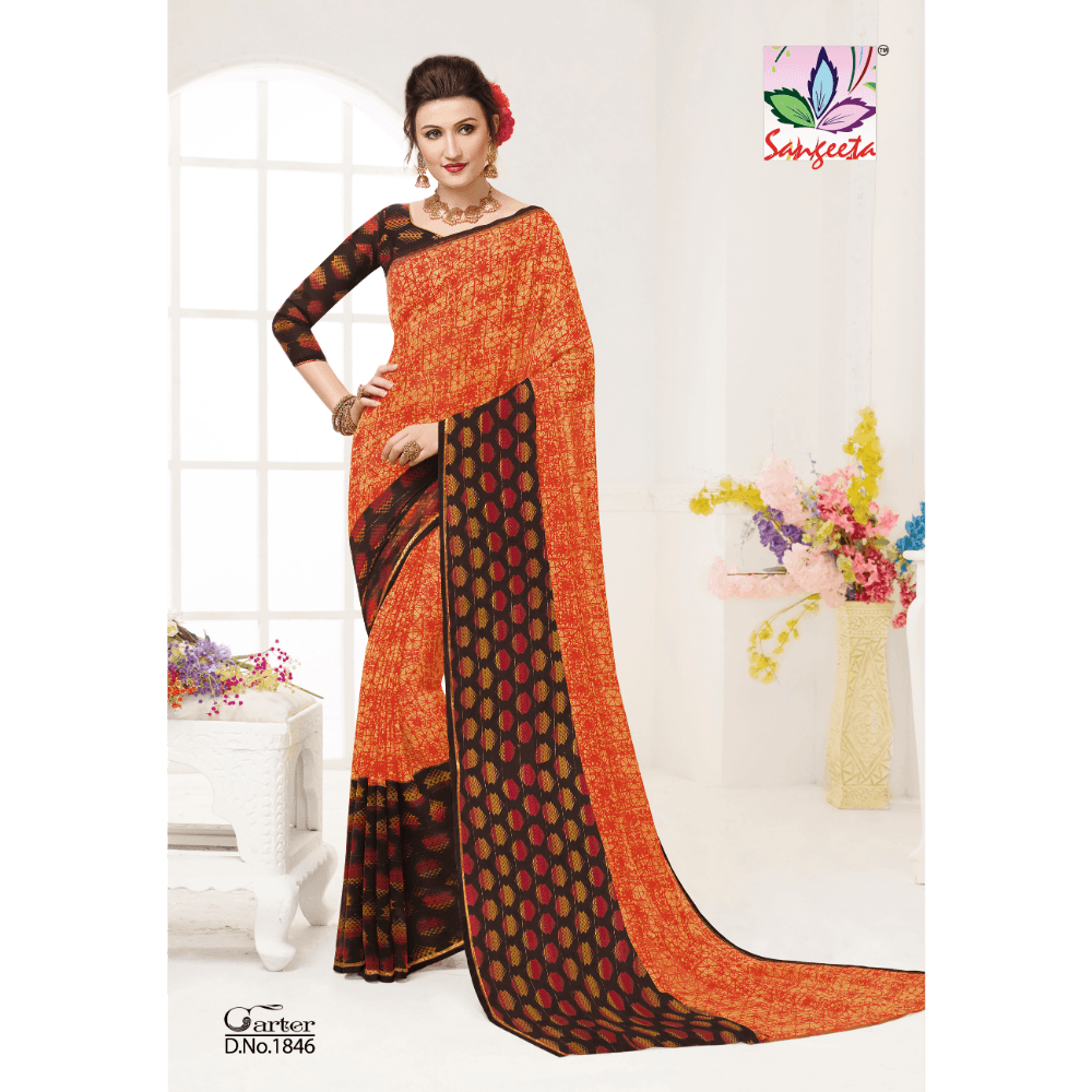 Chiffon Zari Pattern Sarees 