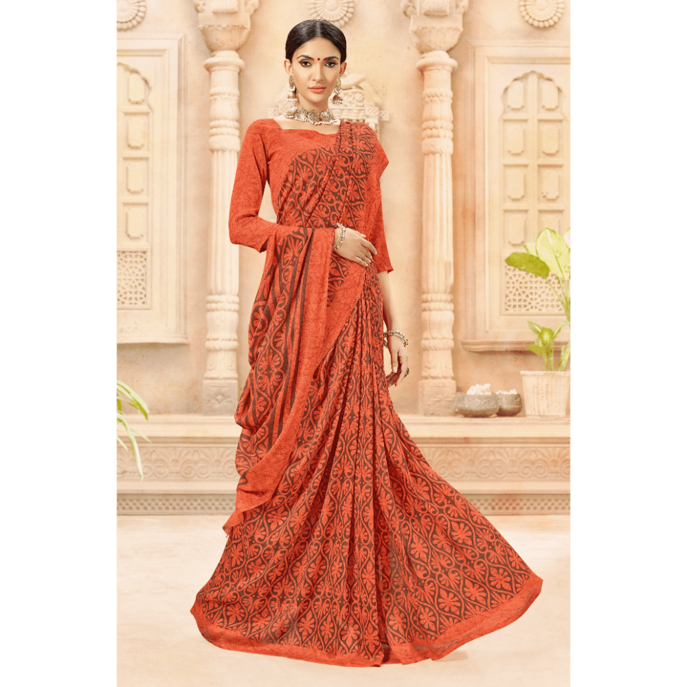 Beautiful Printed Rayon Silk Sarees 