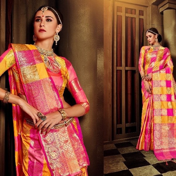 Beautiful Heavy Traditional , Ethnic Looking Art Silk Sarees  With Zari Thread Work