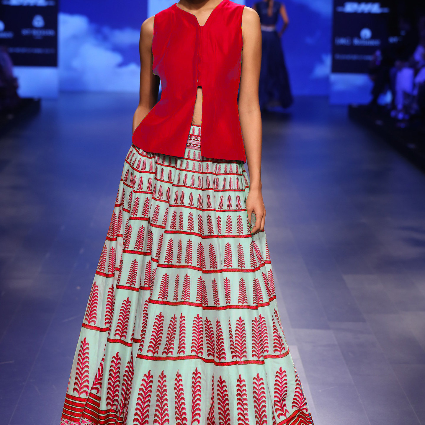 Kartiklifestyle Designer Lehengas Fabric Taffeta and Bhagalpuri Semi Stitch