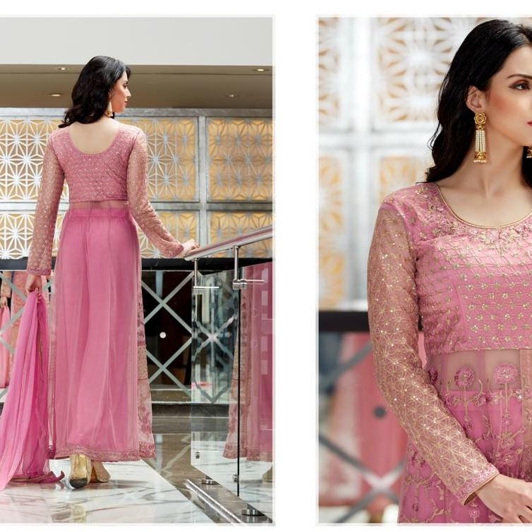  Designer Heavy Party Waer & Occasional Wear Pink Color Suit