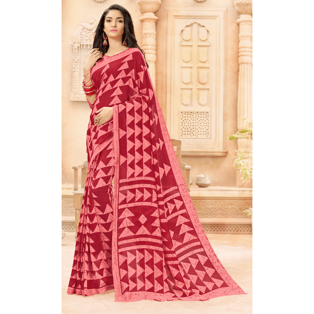 Beautiful Printed Rayon Silk Sarees 