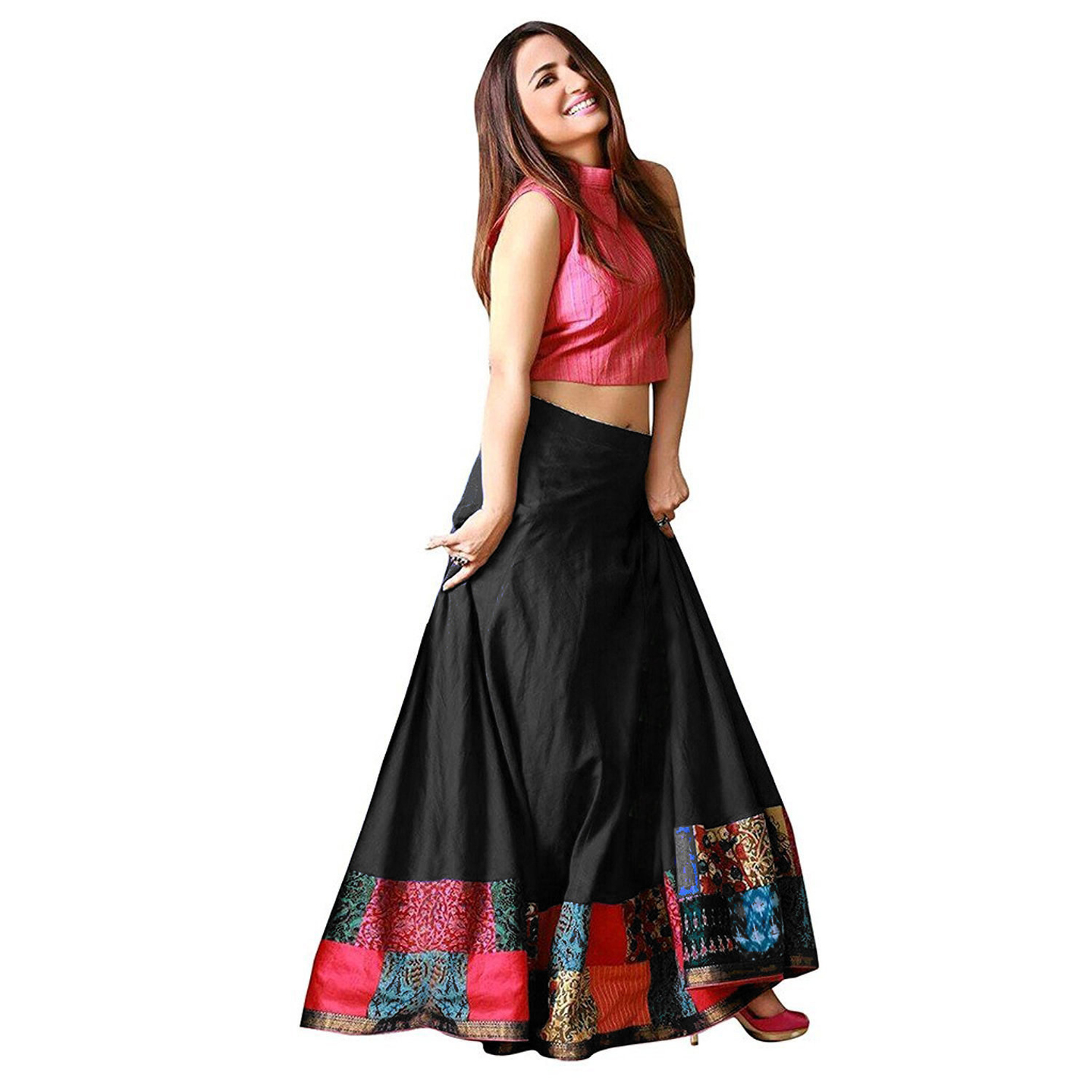 Kartiklifestyle Designer Lehengas Fabric Taffeta and Santoon Semi Stitch