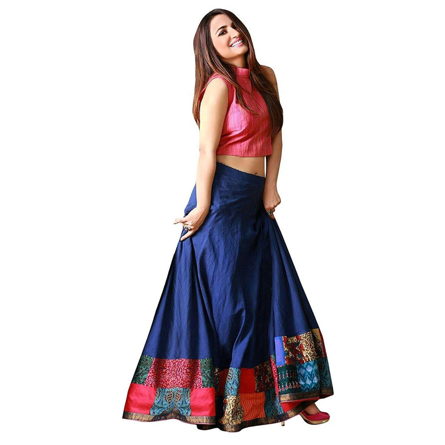 Kartiklifestyle Designer Lehengas Fabric Taffeta and Santoon Semi Stitch
