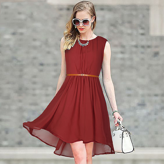 Kartiklifestyle Designer Western  Dress Fabric Premium Georgette, Inner- Heavy American Crepe Stitched Kurtis.