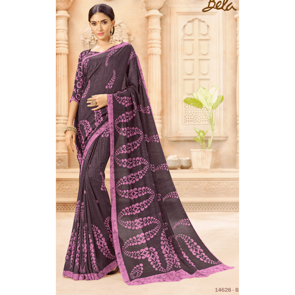 Beautiful Printed Rayon Silk Sarees 