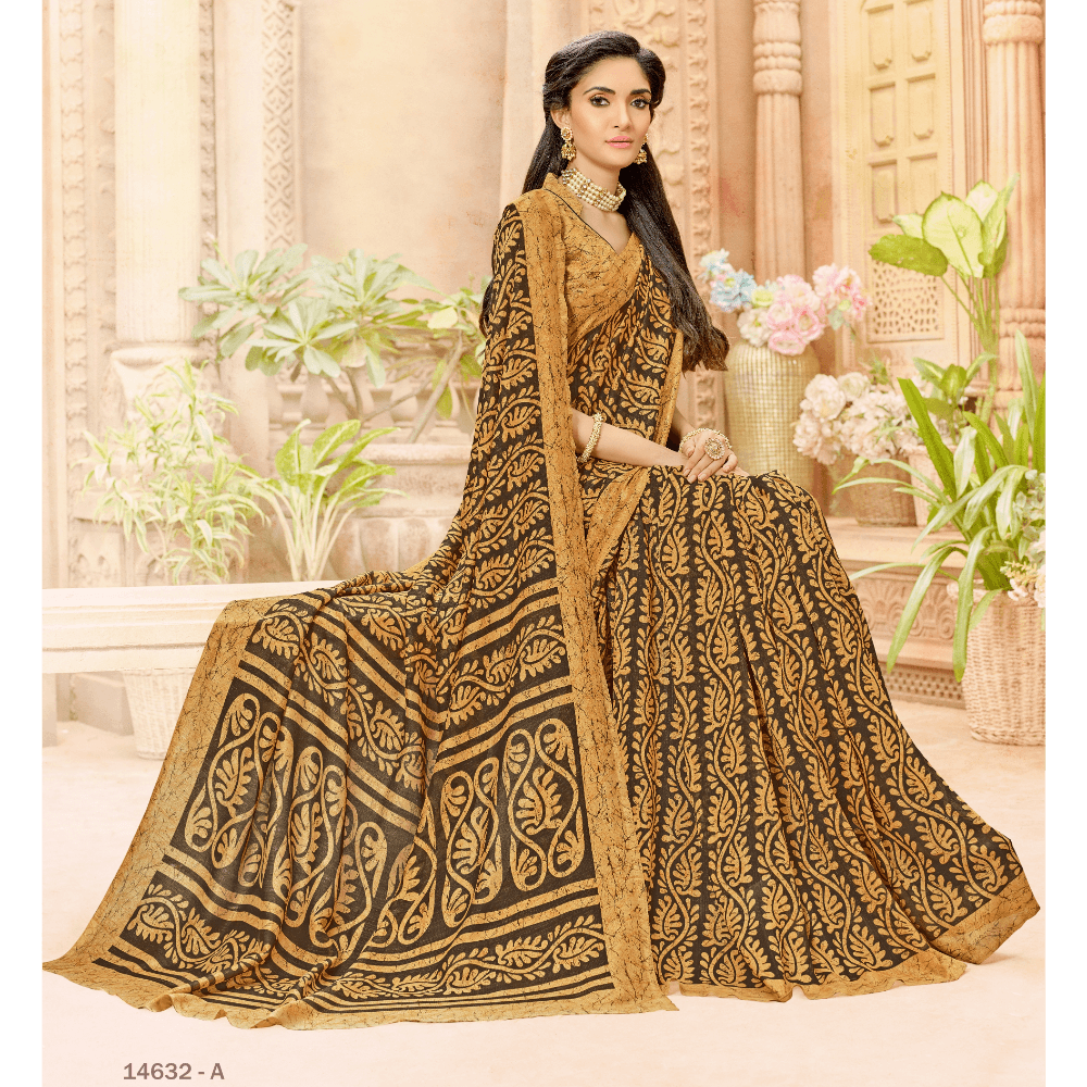 Beautiful Printed Rayon Silk Sarees 
