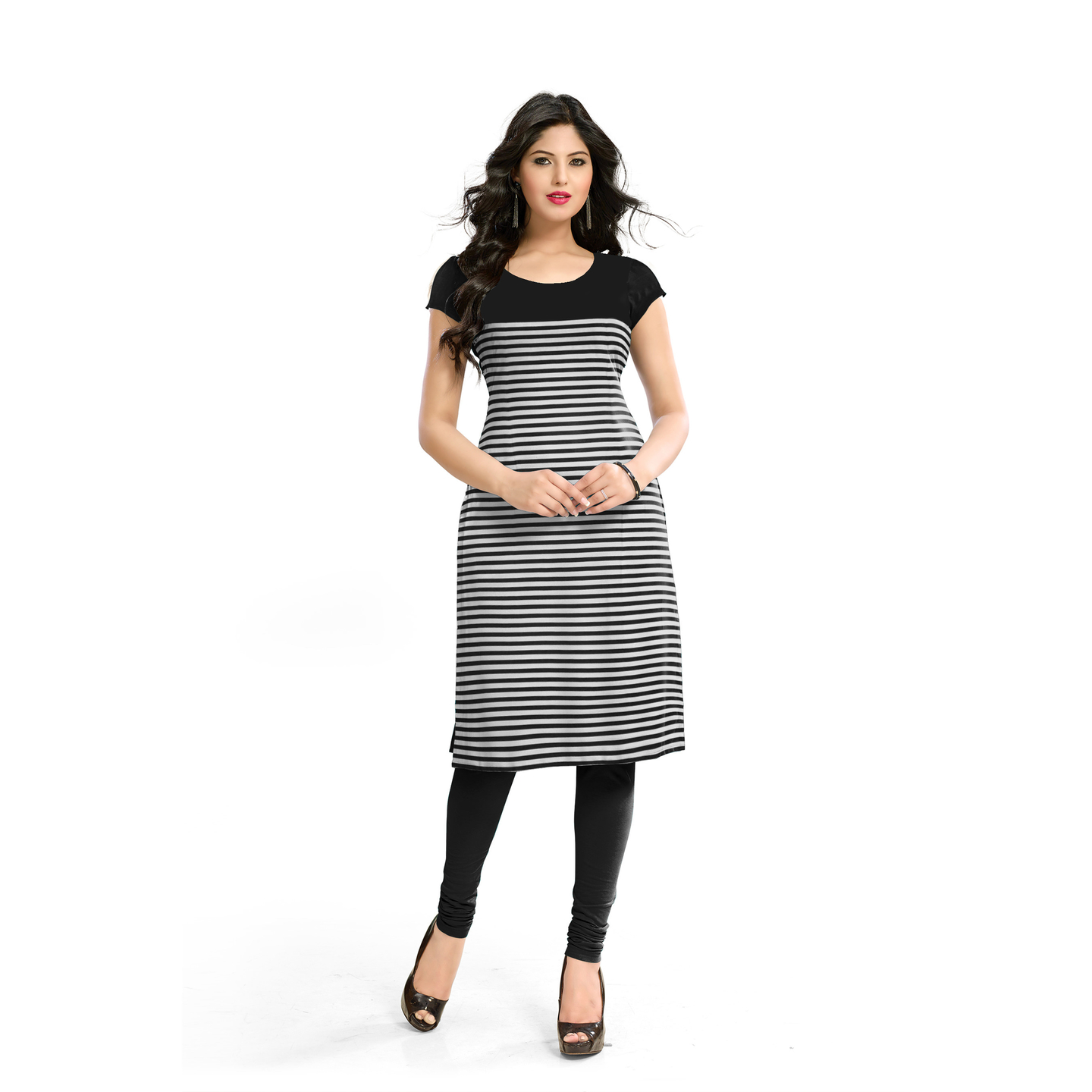 Kartiklifestyle Designer Kurti Fabric Heavy American Crepe Stitched Kurtis.