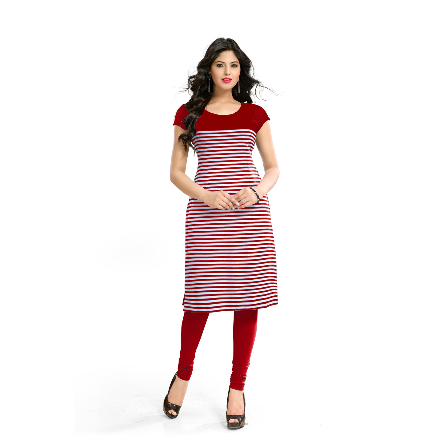 Kartiklifestyle Designer Kurti Fabric Heavy American Crepe Stitched Kurtis.