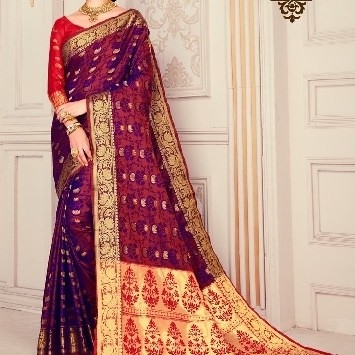Beautiful Heavy Traditional , Ethnic Looking Art Silk Sarees  With Zari Thread Work