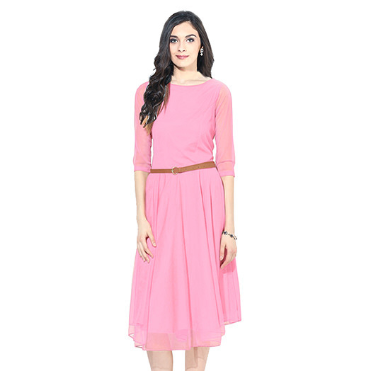 Kartiklifestyle Designer Western  Dress Fabric Soft Net, Inner-Heavy American Crepe Stitched Kurtis.