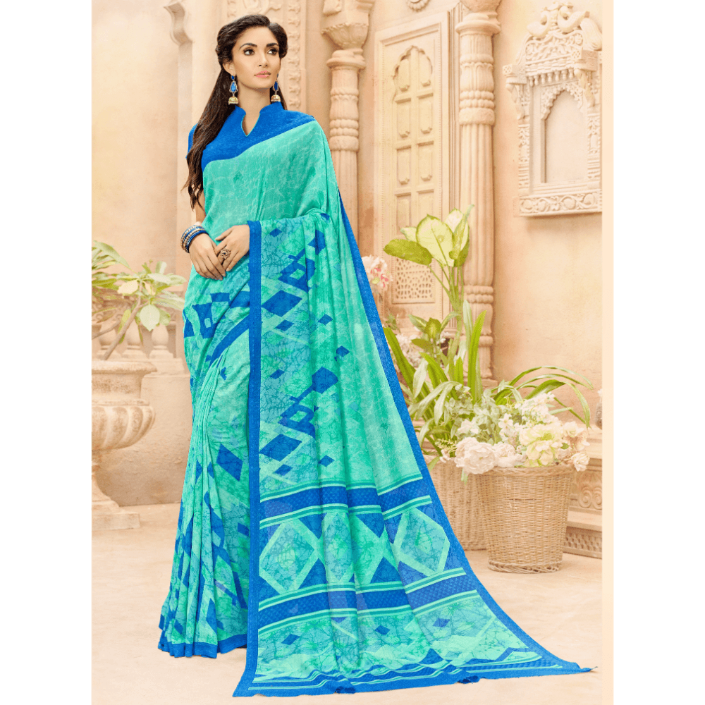 Beautiful Printed Rayon Silk Sarees 