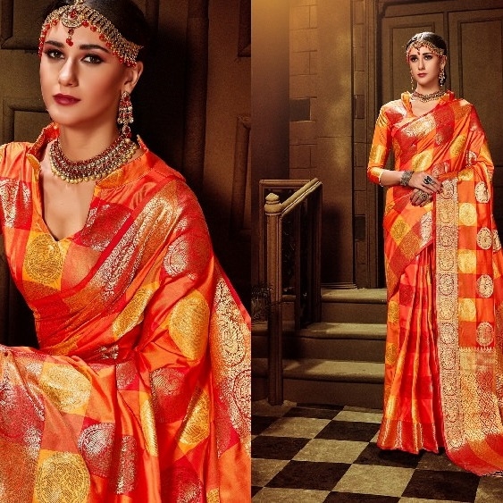 Beautiful Heavy Traditional , Ethnic Looking Art Silk Sarees  With Zari Thread Work