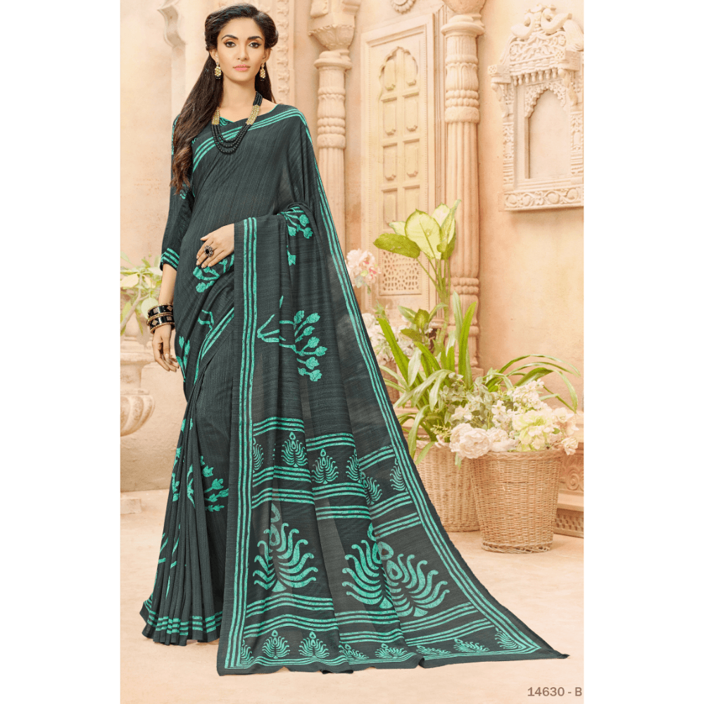 Beautiful Printed Rayon Silk Sarees 