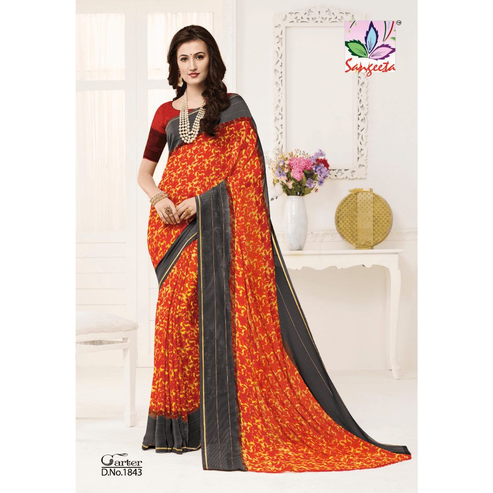 Chiffon Zari Pattern Sarees 