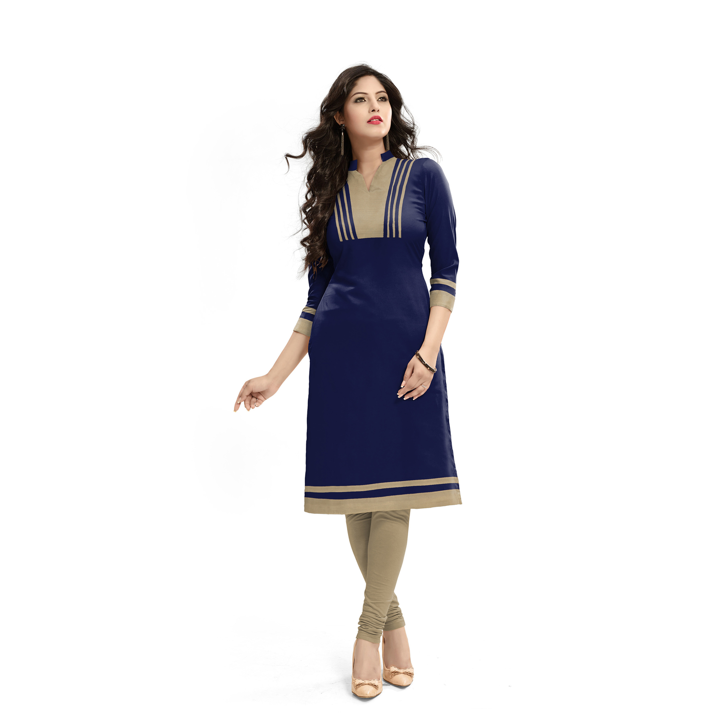 Kartiklifestyle Designer Kurti Fabric Taffeta Silk Stitched Kurtis.