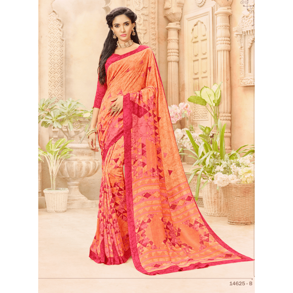 Beautiful Printed Rayon Silk Sarees 