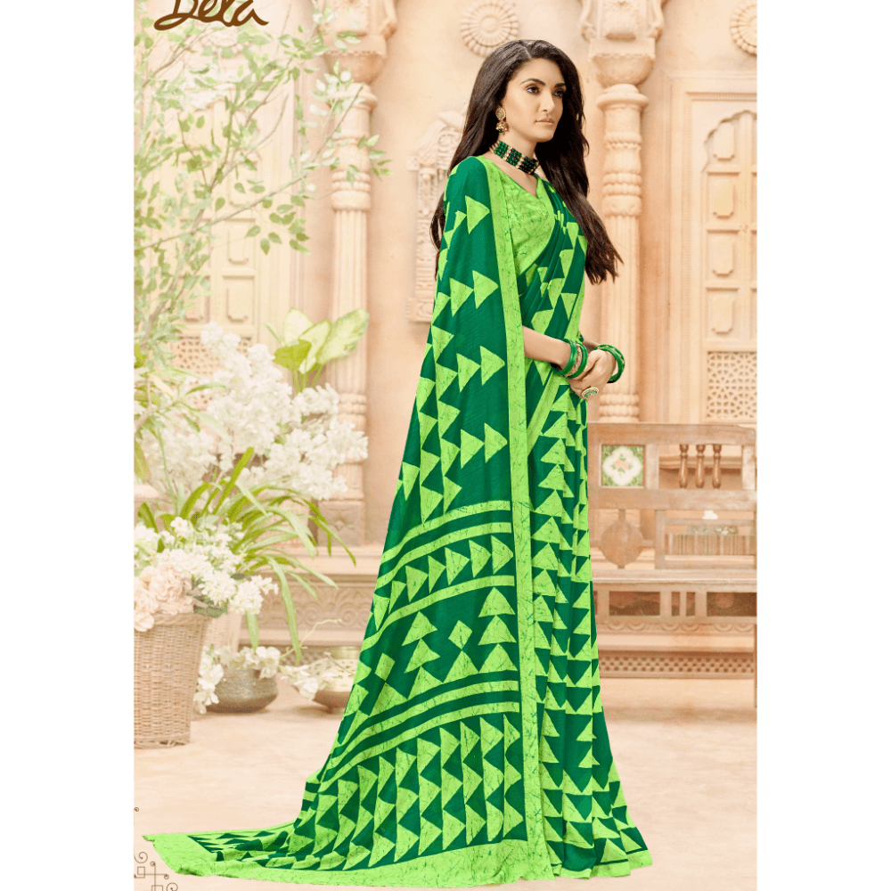 Beautiful Printed Rayon Silk Sarees 