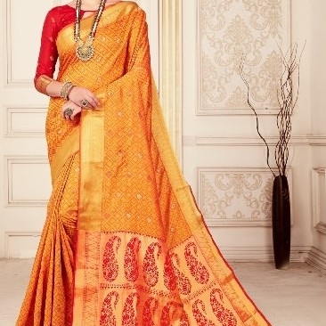 Beautiful Heavy Traditional , Ethnic Looking Art Silk Sarees  With Zari Thread Work