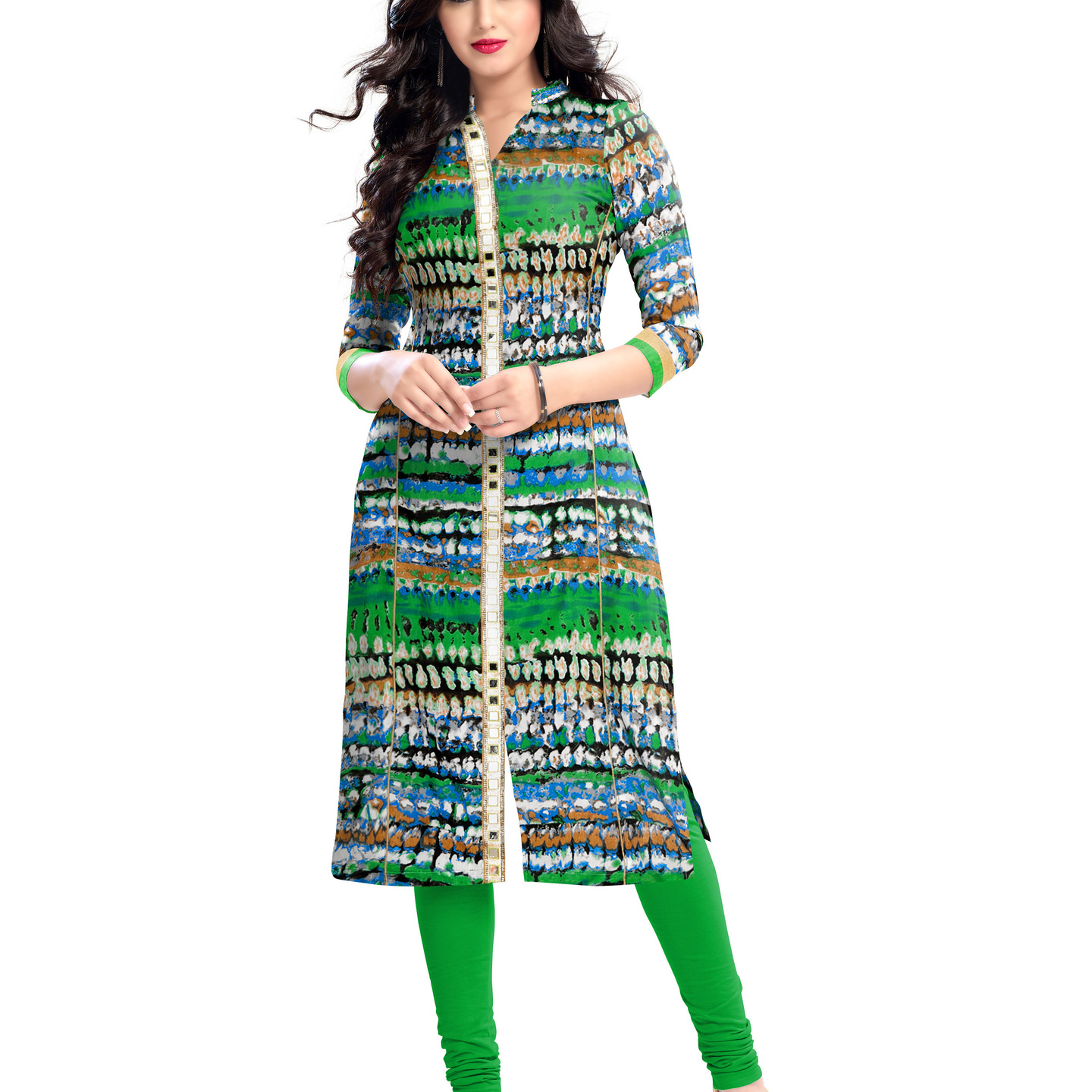 Kartiklifestyle Designer Kurti Fabric Blended Cotton Stitched Kurtis.